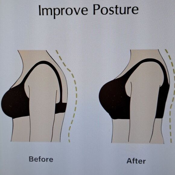 Delimira Bra X-Shaped Back Support Posture Sports Front Closure Wire Free 46DD - Picture 3 of 12